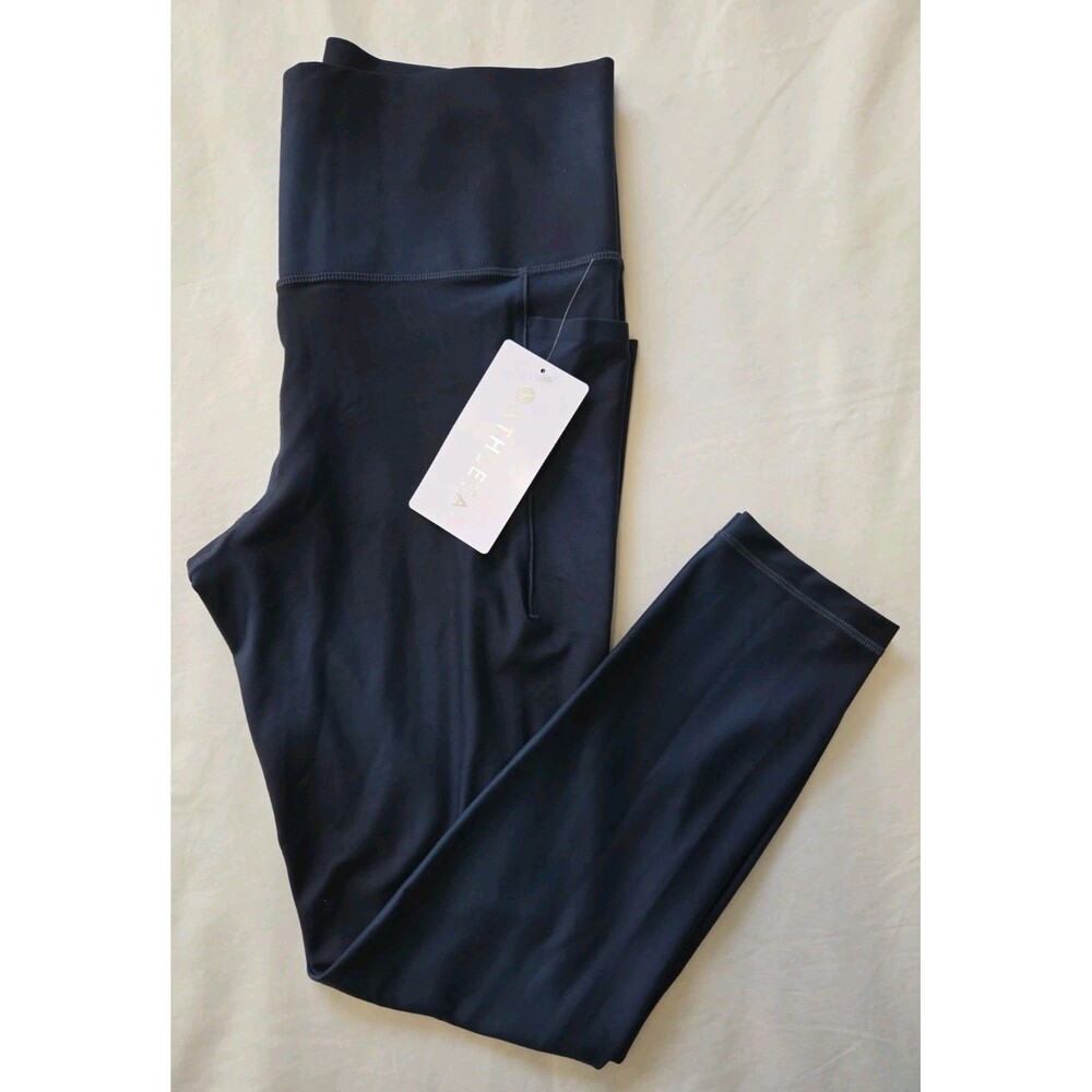 NWT Athleta Salutation Stash Tight |Size L| 25" Navy Blue Factory Dye Variation
